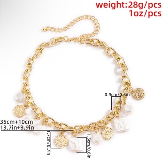 Anthropologie Gold Irregular Charm
Choker Necklace - Picture 3 of 5